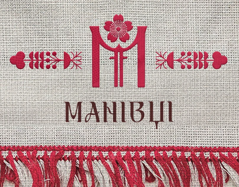 Manivtsi logo and brand identity inspired by Ukrainian textile motifs
